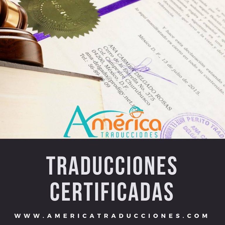 Traducci N Certificada Am Rica Traducciones